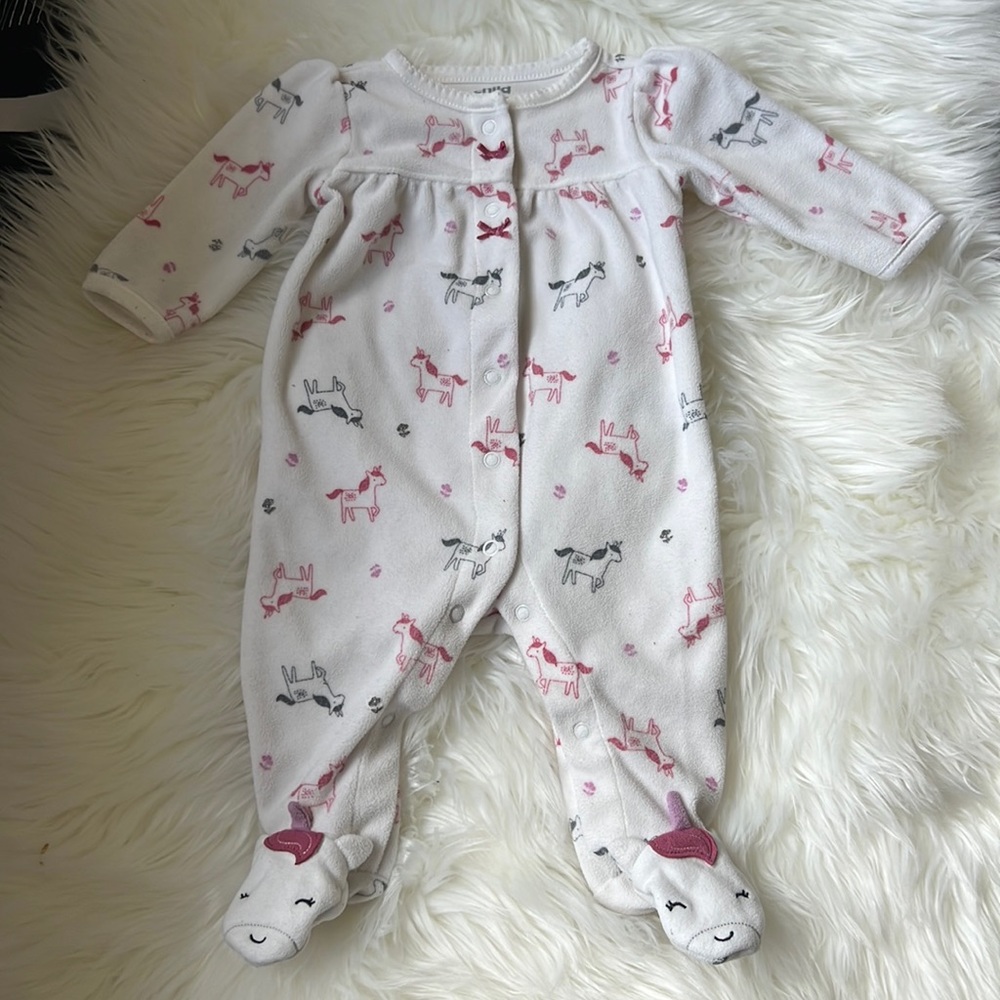Child of mine by carters unicorn footie